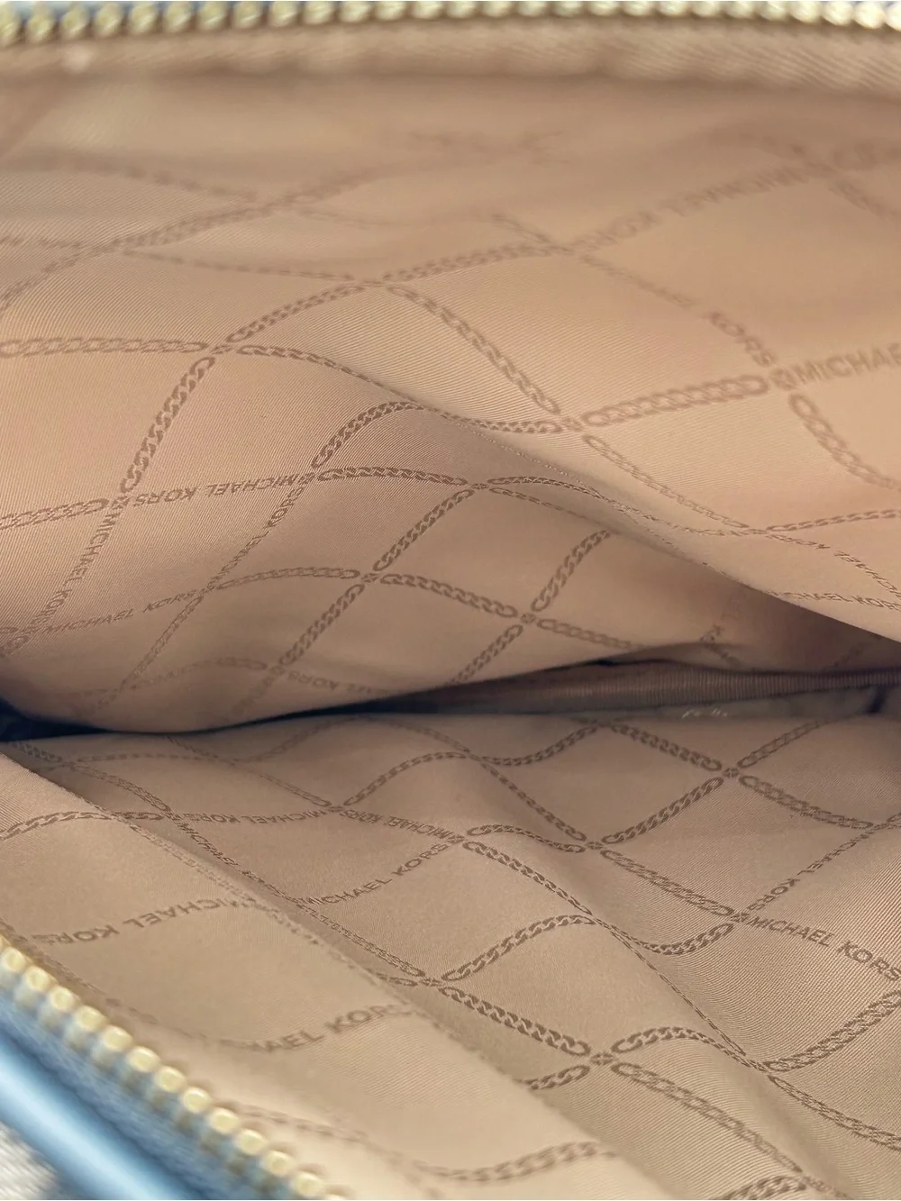Michael Kors Light Blue Brooklyn Monogram Backpack